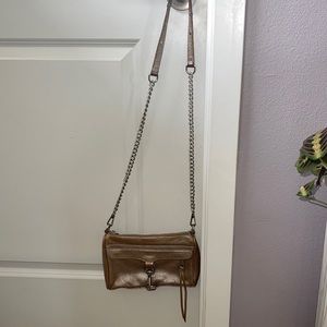 Gold Rebecca minkoff crossbody purse